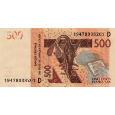 P419Dh Mali - 500 Francs Year 2019